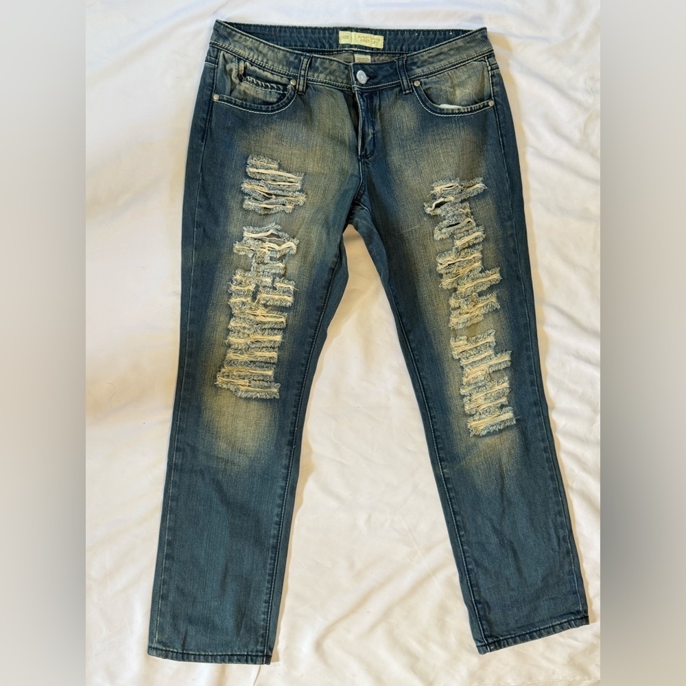 Almost Famous Women’s Distressed Skinny Jeans - Size 11